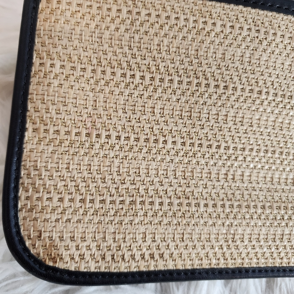 Cole Haan Bedford Izzie Clutch Natyre Woven Straw Like New - Picture 8 of 16
